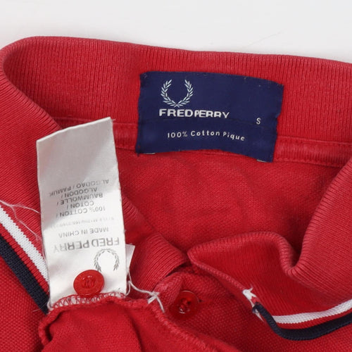 Fred Perry Men's Red Polo Shirt, Size S, Casual Style