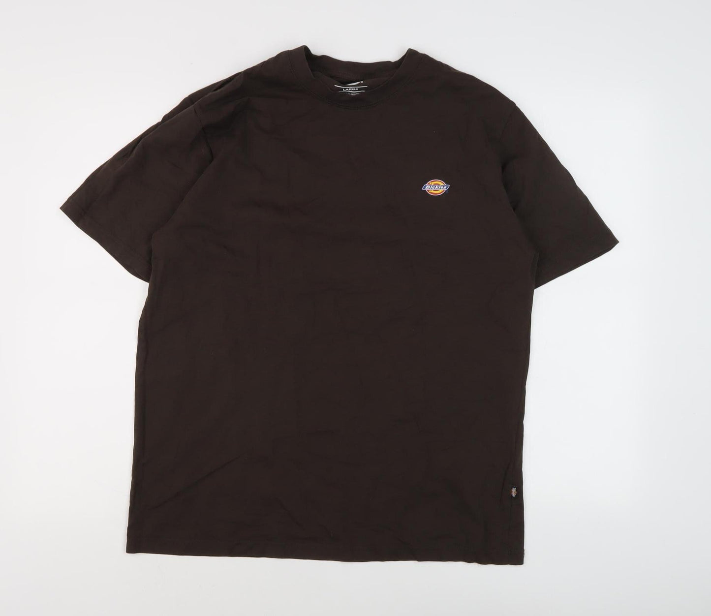 Dickies Men’s Brown T-Shirt, L, Crew Neck