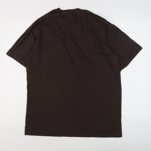 Dickies Men’s Brown T-Shirt, L, Crew Neck