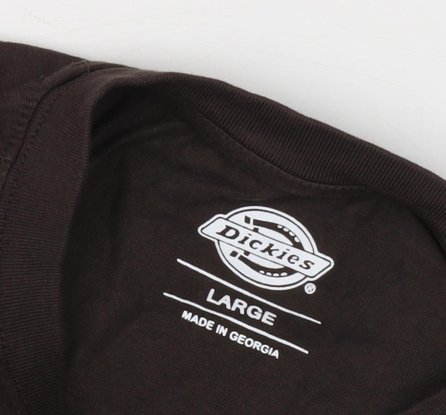 Dickies Men’s Brown T-Shirt, L, Crew Neck
