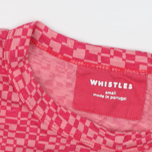 Whistles Women’s Pink Geometric T-Shirt, Size S