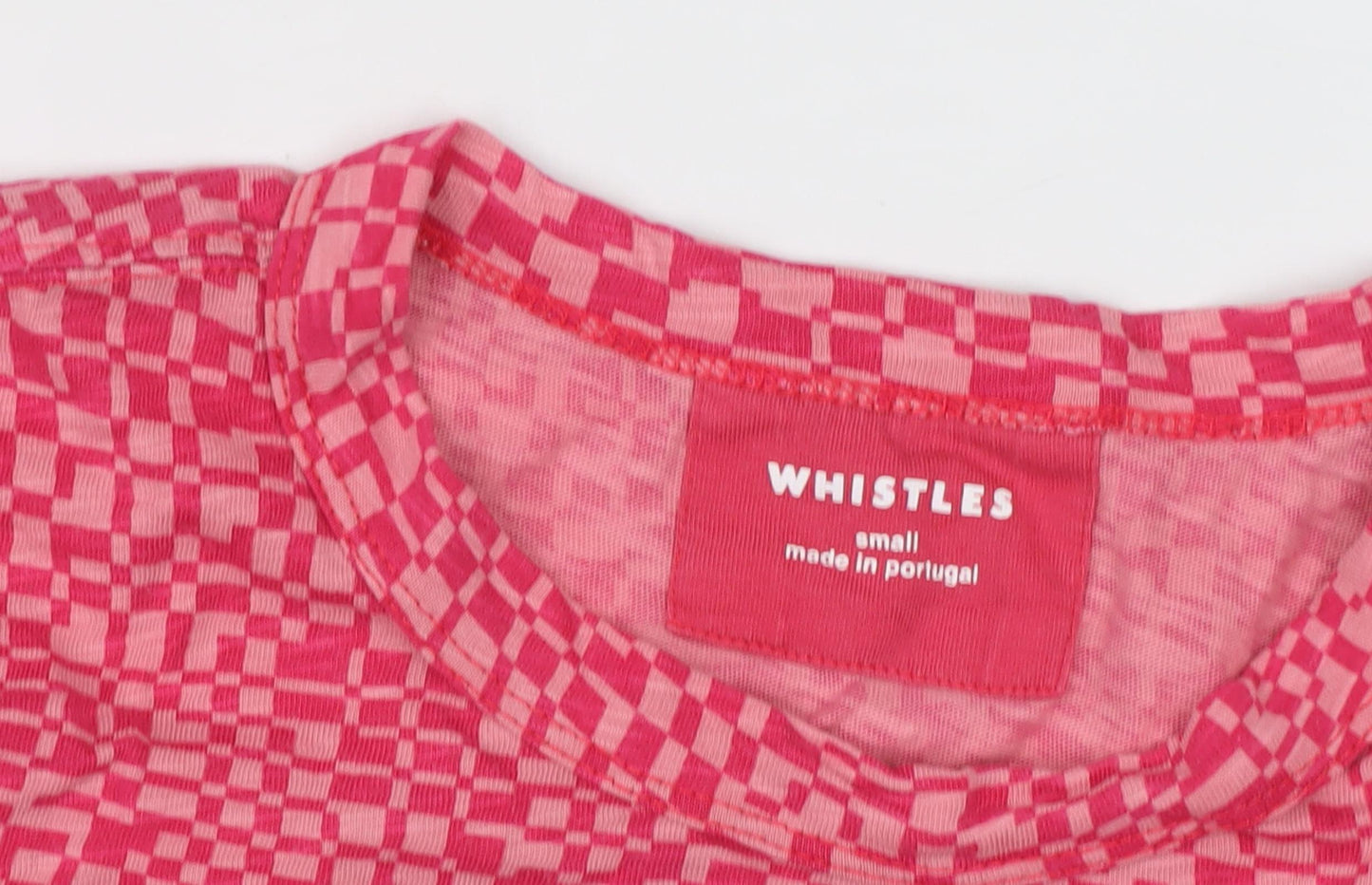 Whistles Women’s Pink Geometric T-Shirt, Size S