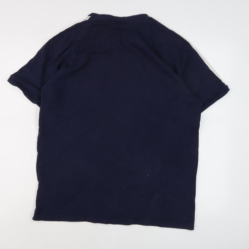 Adidas Men's Blue Large T-Shirt, Logo Accent, Comfortable Fit