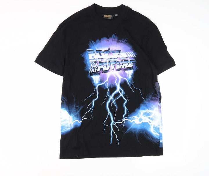 Back to the Future Black XS Men’s Graphic T-Shirt