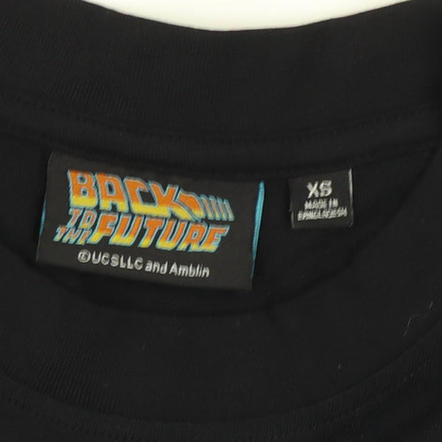 Back to the Future Black XS Men’s Graphic T-Shirt