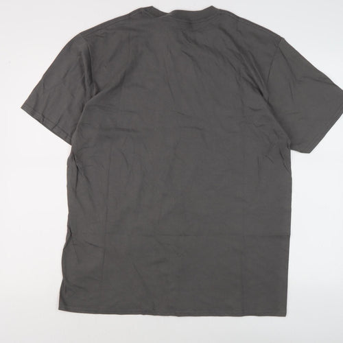 UFC Men's Grey L Graphic T-Shirt Sports Casual