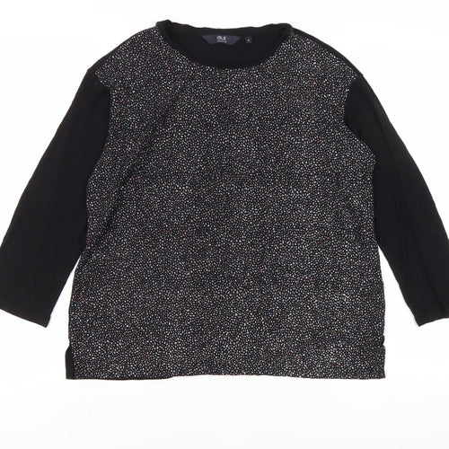 Isle Collection Women's Black Long Sleeve Top S