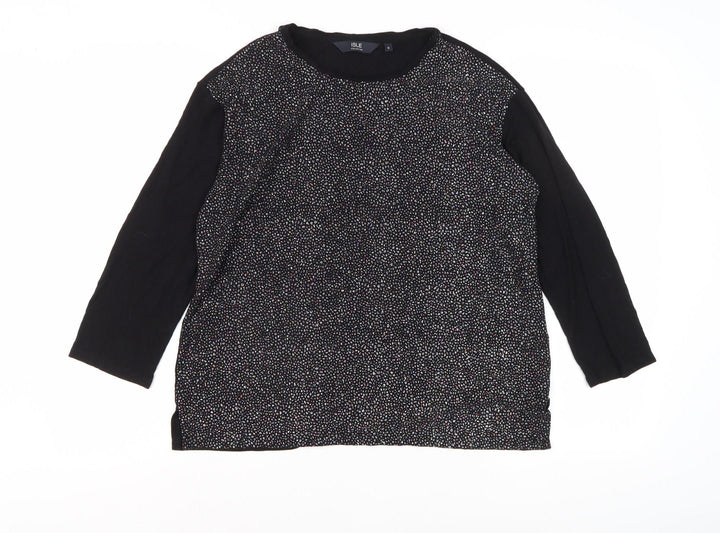 Isle Collection Women's Black Long Sleeve Top S