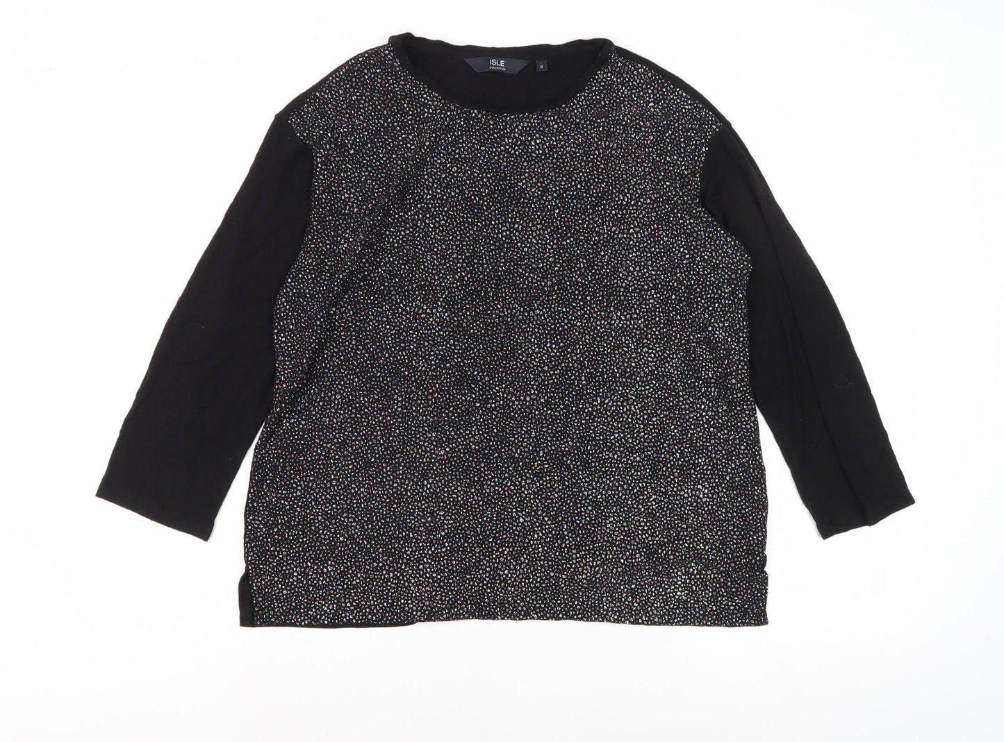 Isle Collection Women's Black Long Sleeve Top S