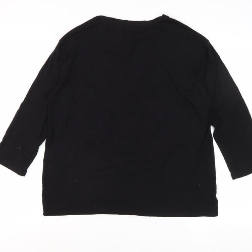 Isle Collection Women's Black Long Sleeve Top S