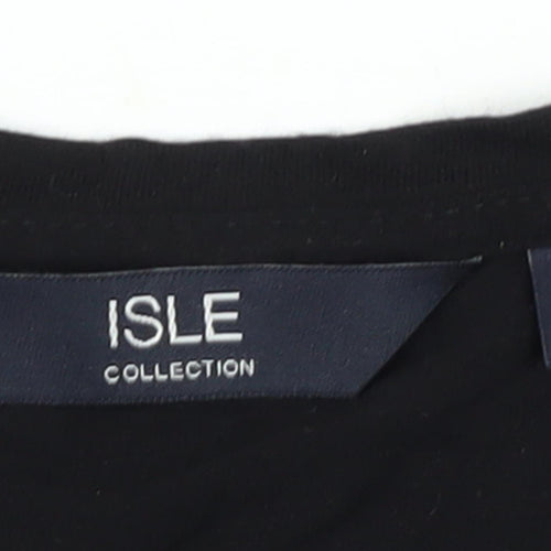 Isle Collection Women's Black Long Sleeve Top S