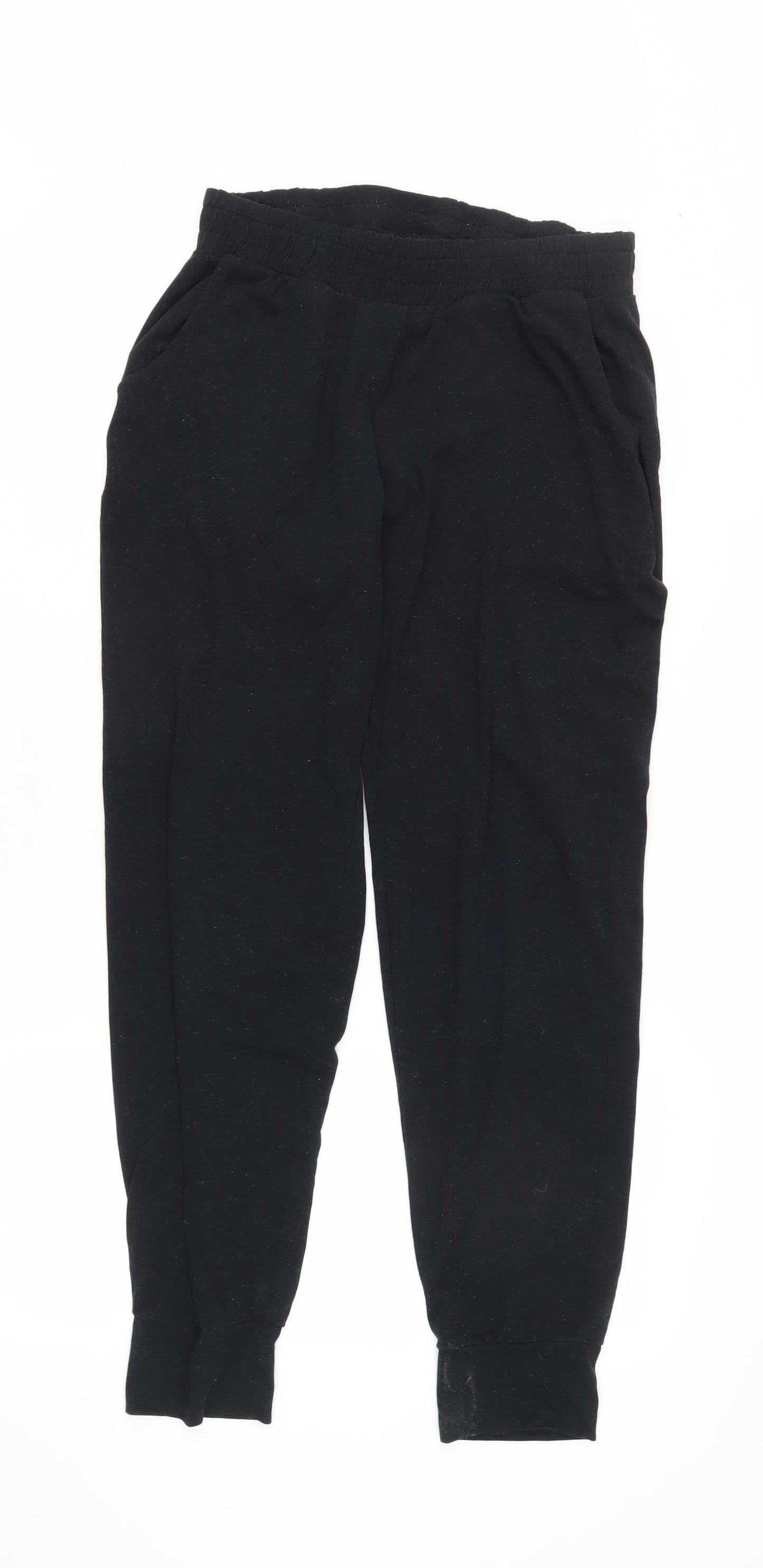 The White Company Women's Black Lounge Pants Size 10