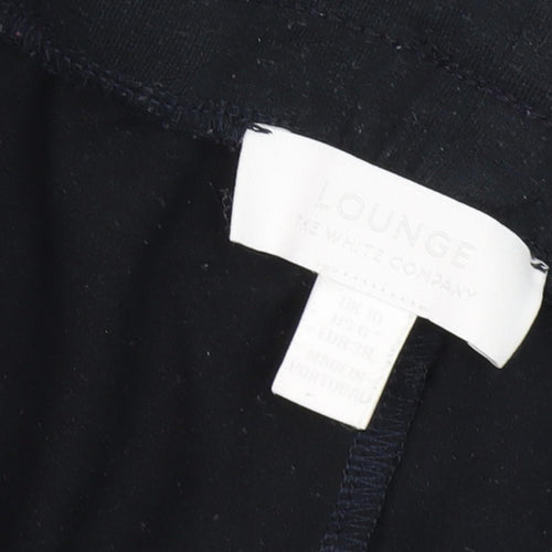 The White Company Women's Black Lounge Pants Size 10