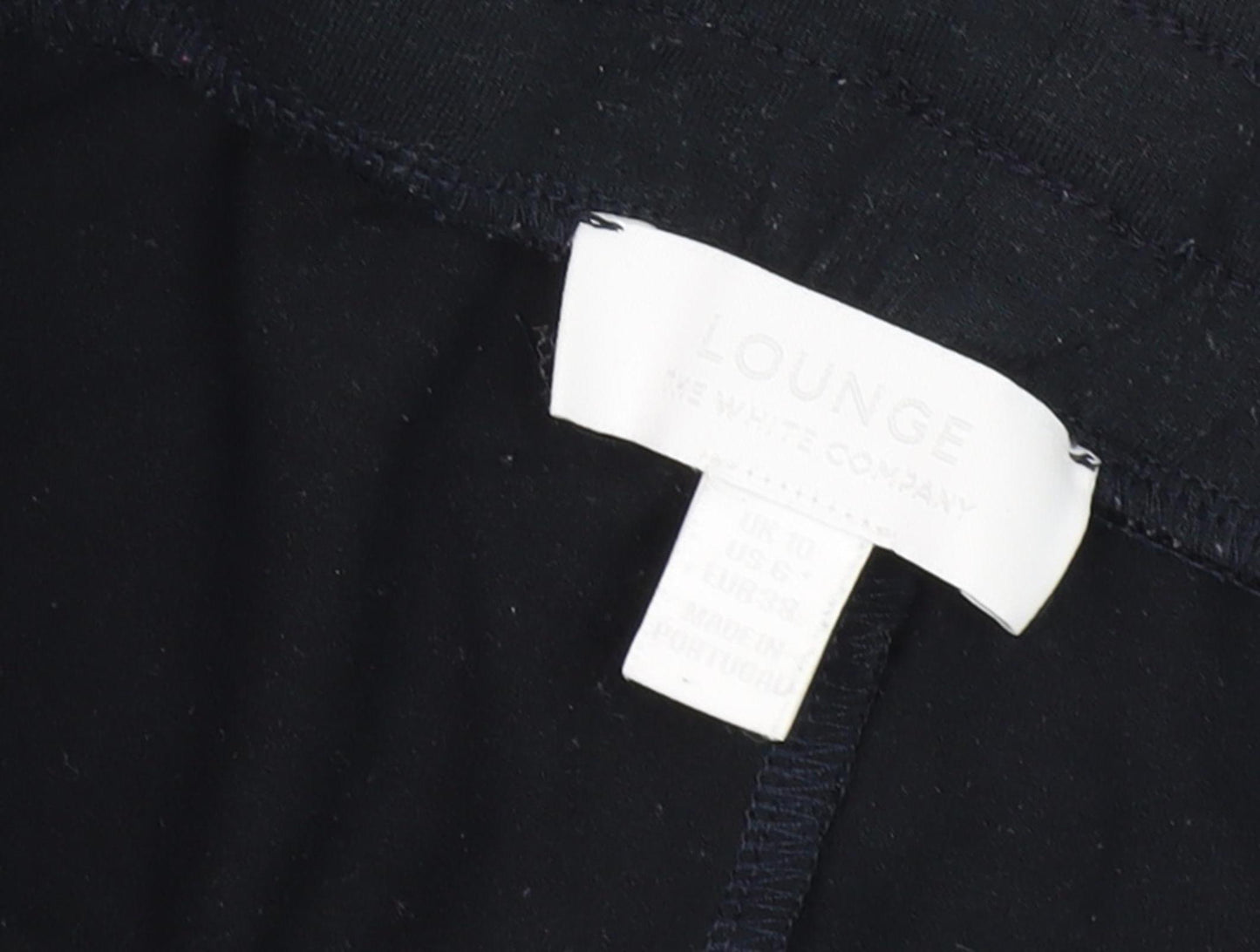 The White Company Women's Black Lounge Pants Size 10