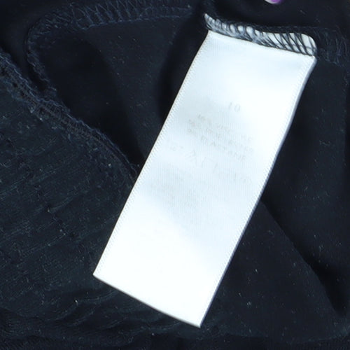 The White Company Women's Black Lounge Pants Size 10