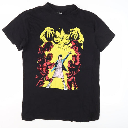 Stranger Things Men's Black L Graphic T-Shirt