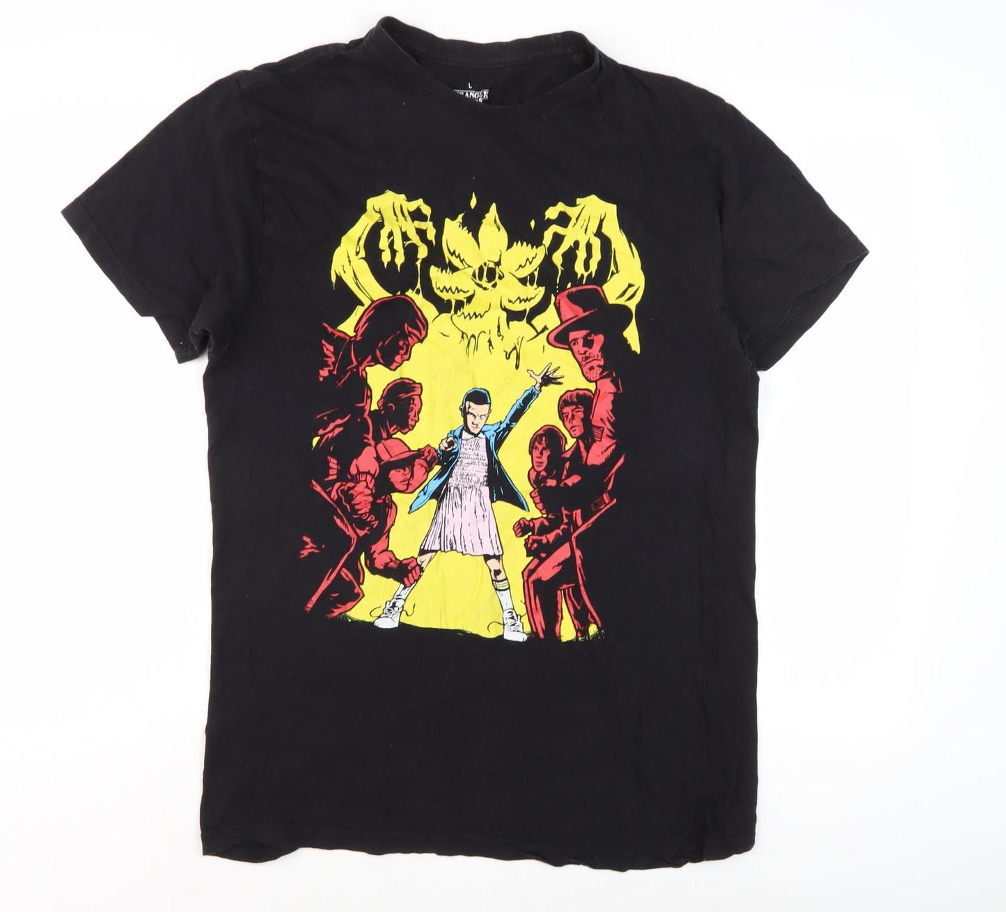 Stranger Things Men's Black L Graphic T-Shirt