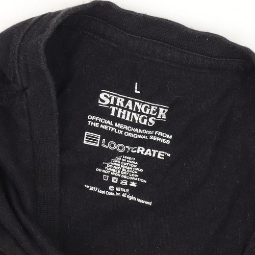 Stranger Things Men's Black L Graphic T-Shirt