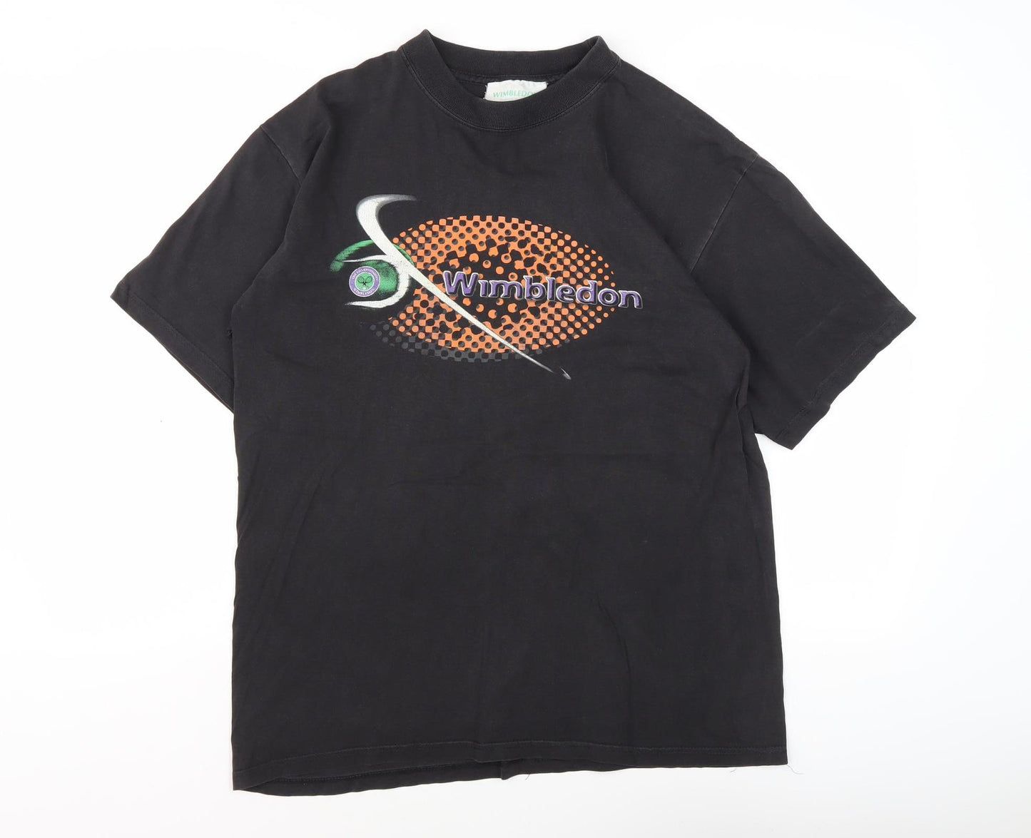 Wimbledon Men's Black Sports Graphic T-Shirt L