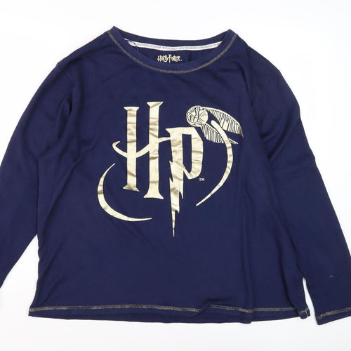 Harry Potter Unisex Blue T-Shirt XL Long Sleeve Casual