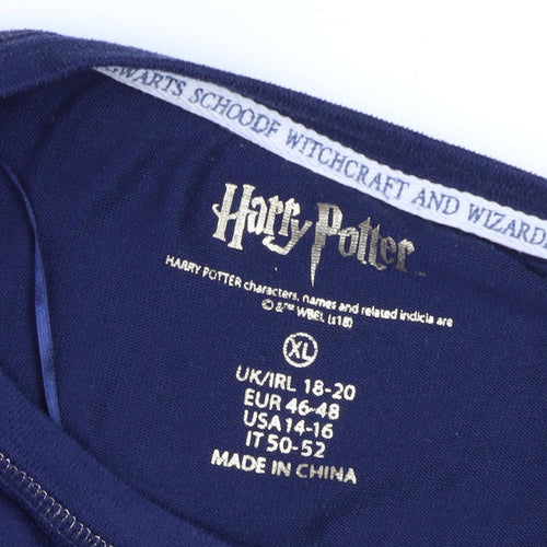 Harry Potter Unisex Blue T-Shirt XL Long Sleeve Casual