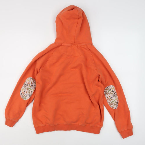 Mimosa Baby Girls Orange Hoodie - 12 Years Dinosaur Print