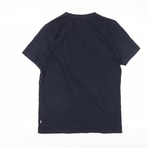 Fjallraven Men's Blue Cotton T-Shirt, Medium