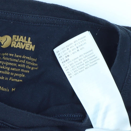 Fjallraven Men's Blue Cotton T-Shirt, Medium