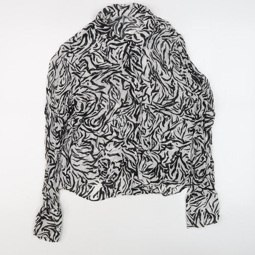 ZARA Women's Multicoloured Blouse XL Animal Print