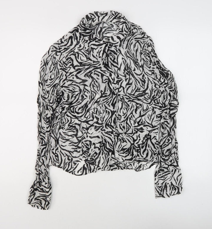 ZARA Women's Multicoloured Blouse XL Animal Print