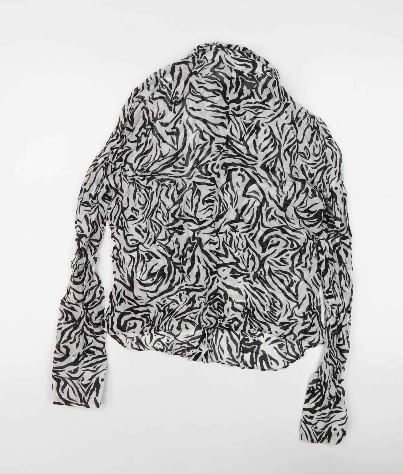 ZARA Women's Multicoloured Blouse XL Animal Print