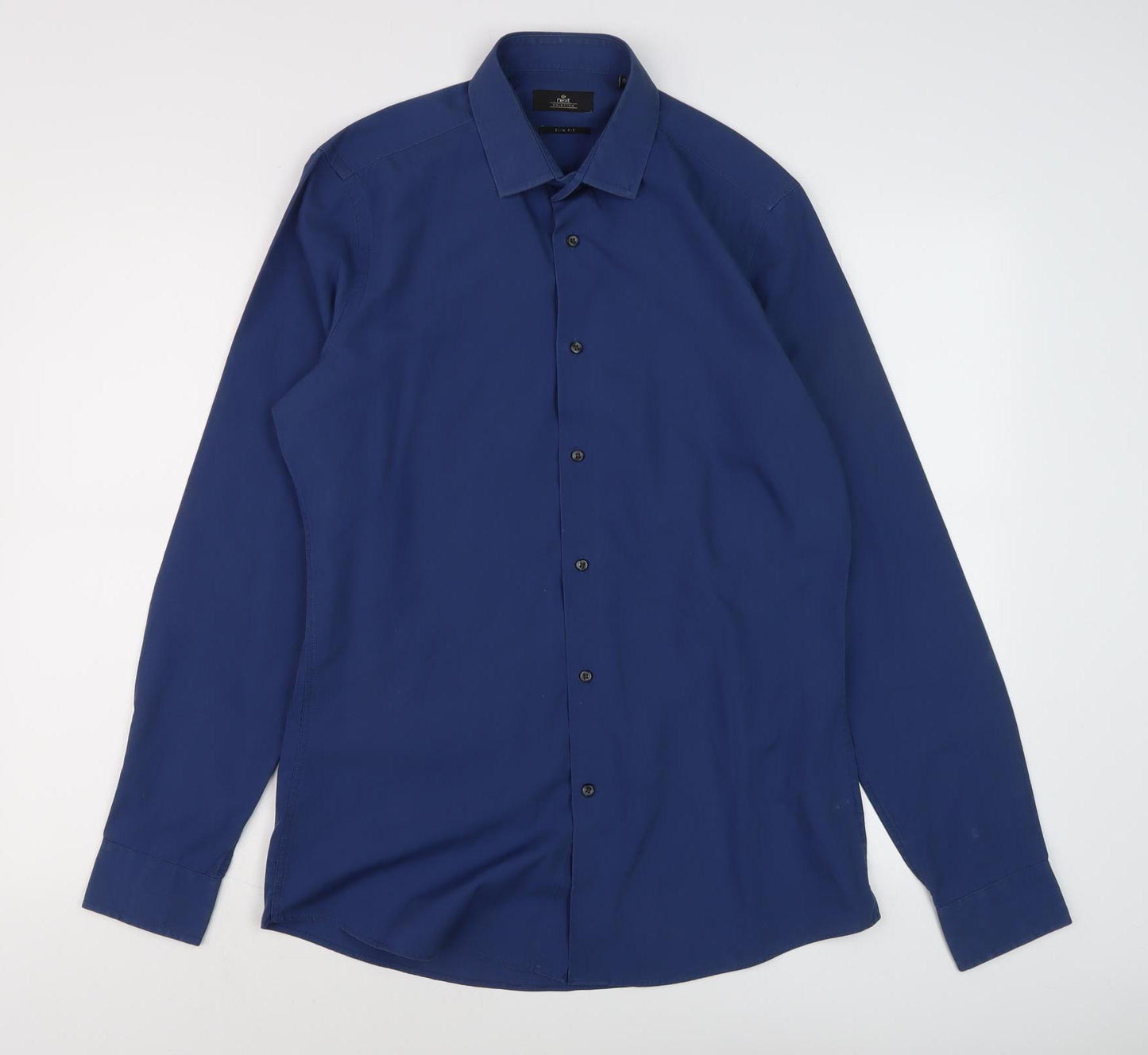 Next Men's Blue Slim Fit Dress Shirt, Size 15