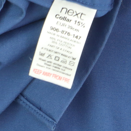 Next Men's Blue Slim Fit Dress Shirt, Size 15