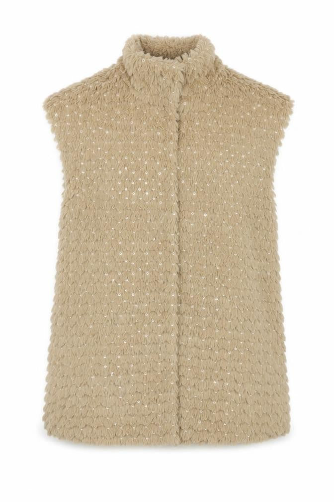Mayoral Beige Teen Sequin Waistcoat in Size 14