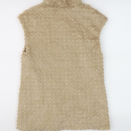 Mayoral Beige Teen Sequin Waistcoat in Size 14