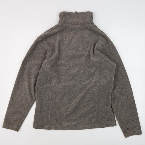 Trespass Grey Henley Sweatshirt Unisex L 1/4 Zip