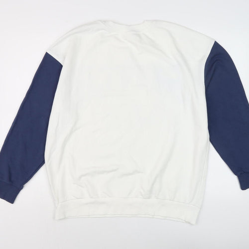 George Women's White Stitch Sweatshirt Size L