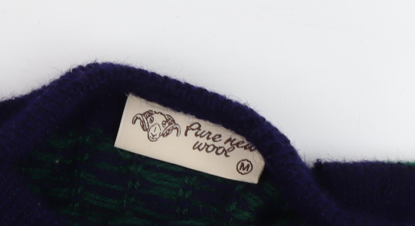 Women's Multicoloured Wool Cherry Pullover Jumper - M