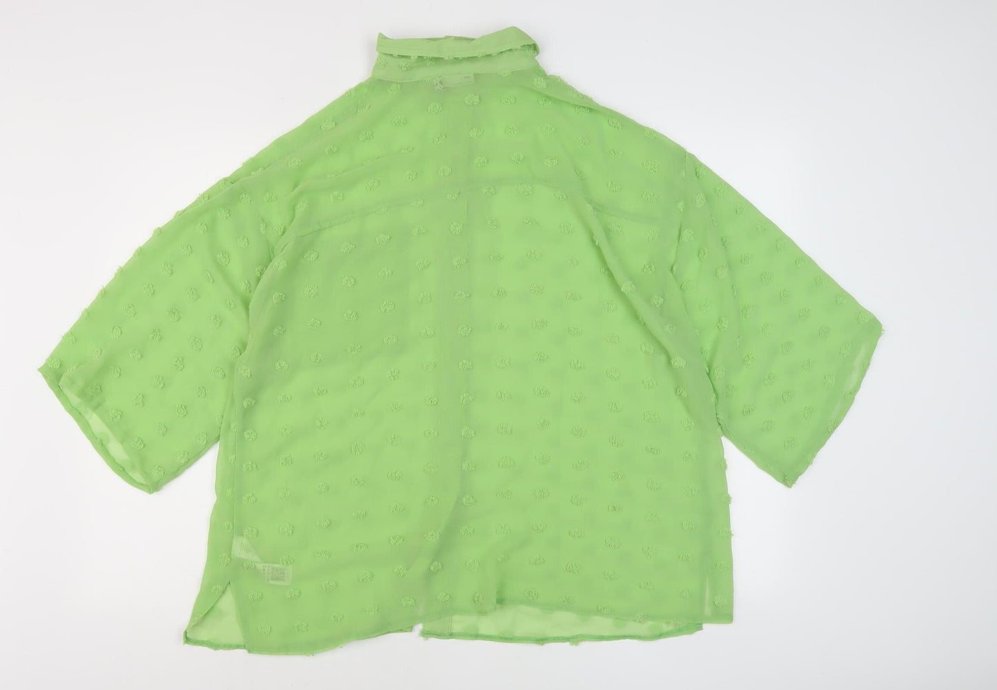 ASOS Women's Green Button-Up 3/4 Sleeve Shirt Size 12