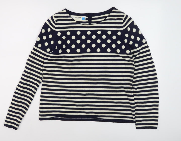 Sparrow Women's Black Striped Pullover Jumper M