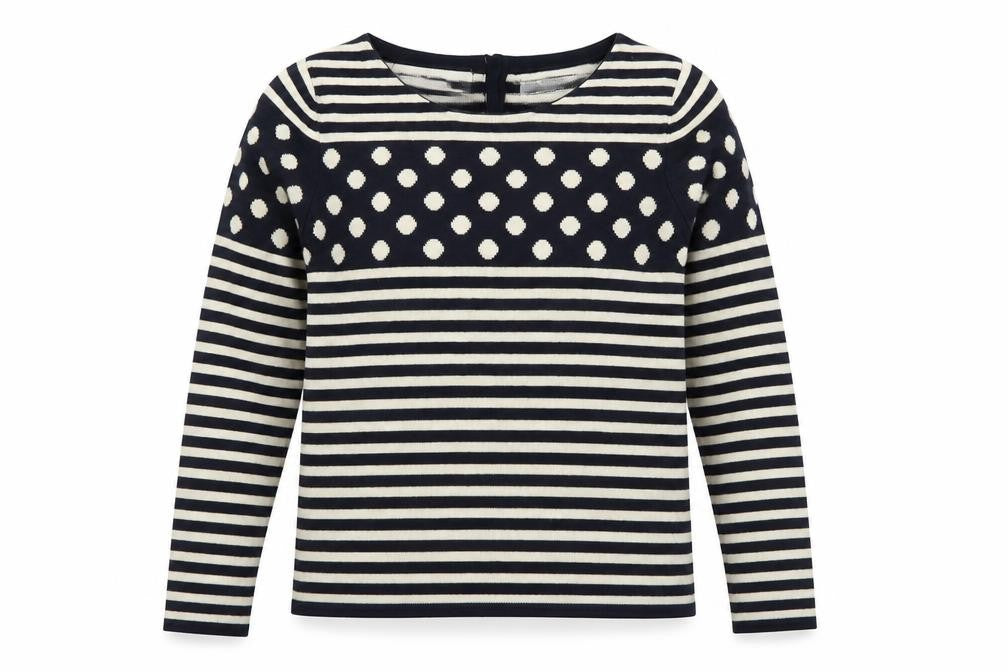 Front view of Sparrow Women's Black Striped jumper M