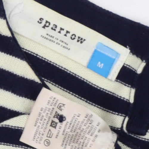 Sparrow Women's Black Striped Pullover Jumper M