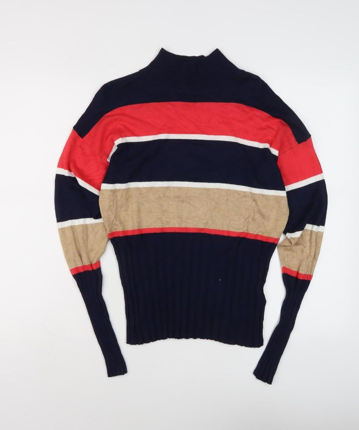 Marks and Spencer Women's Multicoloured Striped Pullover Jumper Size 12