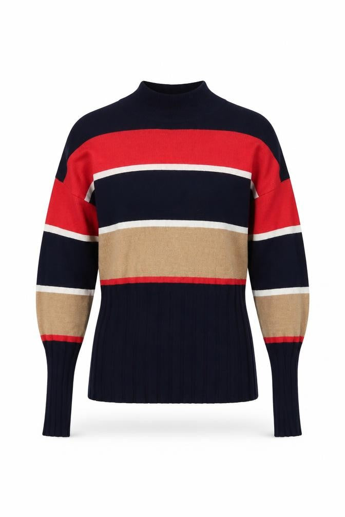 Front view of Marks & Spencer Women's Multicoloured Striped jumper, size 12