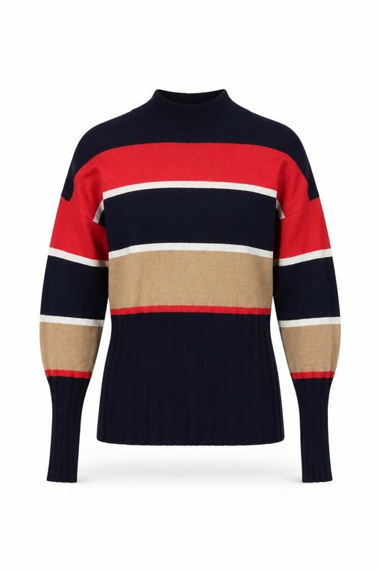 Front view of Marks & Spencer Women's Multicoloured Striped jumper, size 12