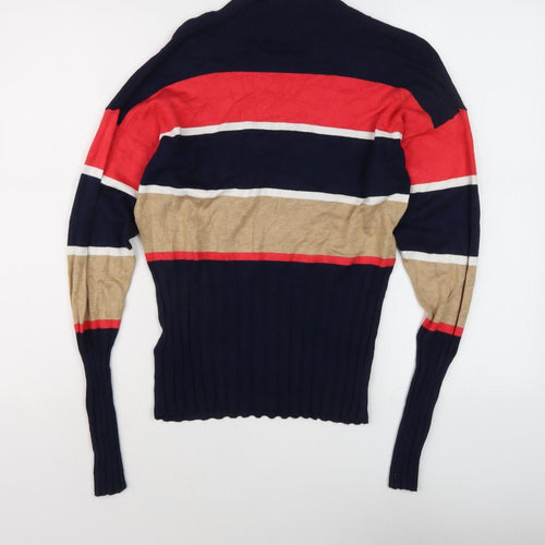 Marks and Spencer Women's Multicoloured Striped Pullover Jumper Size 12