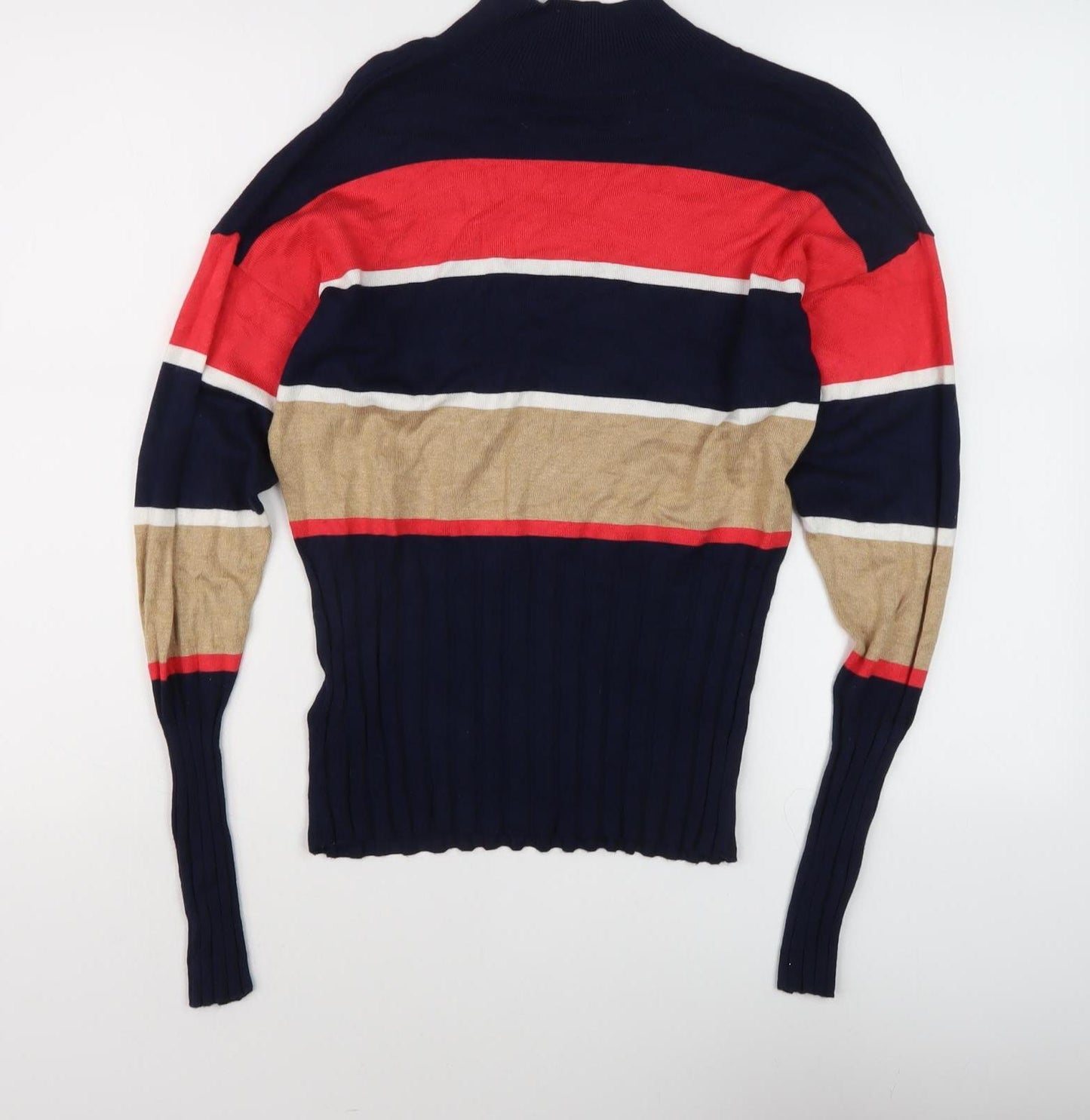 Marks and Spencer Women's Multicoloured Striped Pullover Jumper Size 12