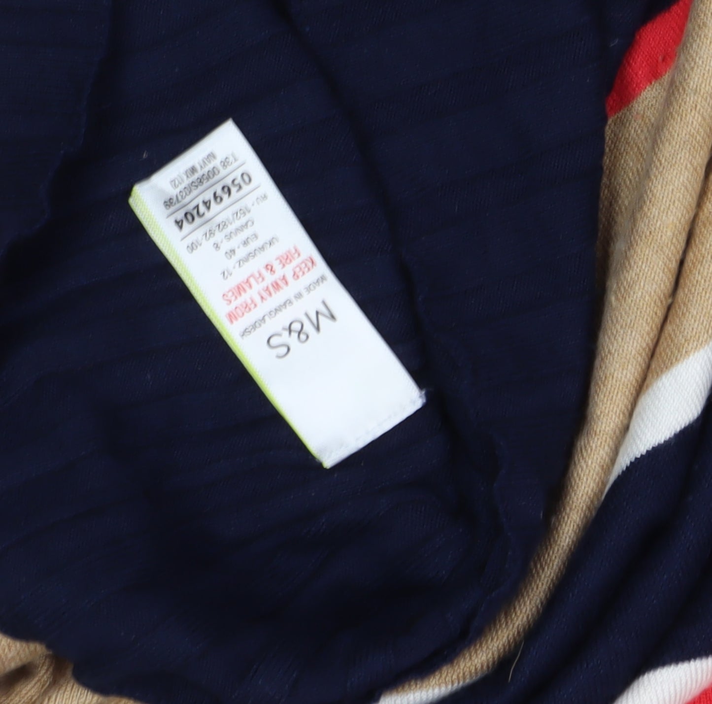 Marks and Spencer Women's Multicoloured Striped Pullover Jumper Size 12