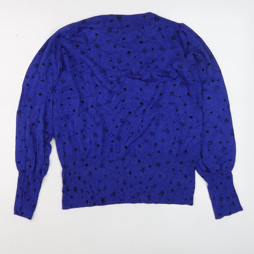 Marks and Spencer Women's Blue Star Knit Jumper, Size M