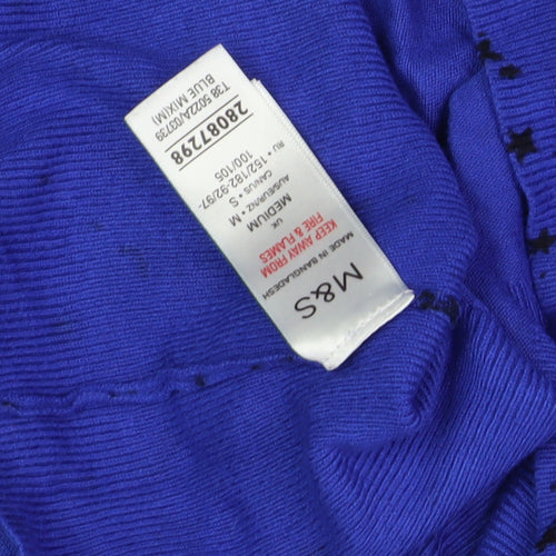 Marks and Spencer Women's Blue Star Knit Jumper, Size M